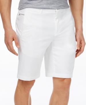 Hugo Boss Green Men's Liem Slim-fit Flat-front Shorts