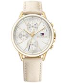 Tommy Hilfiger Women's Sophisticated Sport Nude Saffiano Leather Strap 40mm 1781790