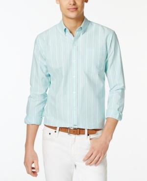 Club Room Men's Romsey Striped Long-sleeve Shirt, Only At Macy's