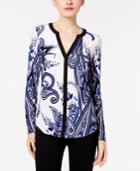 Inc International Concepts Petite Printed Top, Created For Macy's