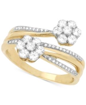 Wrapped In Love Diamond Cluster Bypass Ring (3/4 Ct. T.w.) In 14k Gold