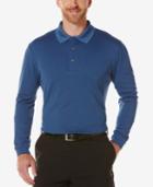 Pga Tour Men's Textured Long-sleeve Performance Polo