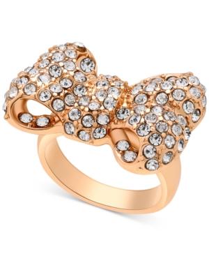 Guess Gold-tone Crystal Bow Ring
