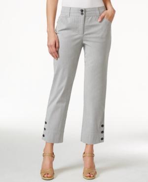 Charter Club Seersucker 3-button Capri Pants, Only At Macy's