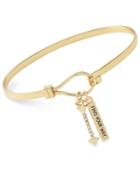 Bcbgeneration Gold-tone Find Your Way Arrow Bangle Bracelet