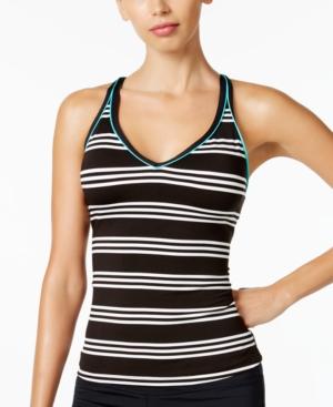 Jag Harbour Stripe Cross-back Tankini Top Women's Swimsuit
