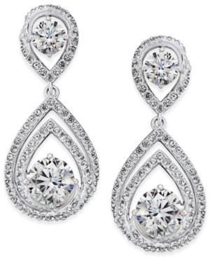 Danori Silver-tone Nested Crystal Drop Earrings, Only At Macy's