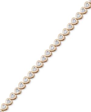 Diamond Heart Link Bracelet (1/4 Ct. T.w.)