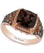 Le Vian Chocolatier Smoky Quartz (2-3/4 Ct. T.w.) And Diamond (1/2 Ct. T.w.) Ring In 14k Rose Gold