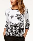 Alfred Dunner Upper East Side Embellished Cotton Sweater