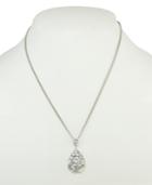 Giani Bernini Cubic Zirconia Teardrop Pendant Necklace In Sterling Silver, Created For Macy's