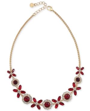 Charter Club Gold-tone Crystal & Stone Collar Necklace, 17 + 2 Extender, Created For Macy's