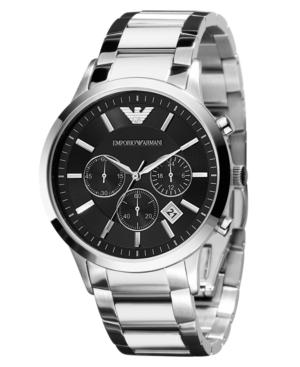 Emporio Armani Watch, Men's Chronograph Stainless Steel Bracelet