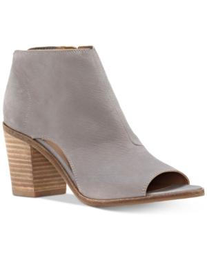 Lucky Brand Kasima Peep-toe Block-heel Booties Women's Shoes