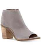 Lucky Brand Kasima Peep-toe Block-heel Booties Women's Shoes