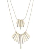 Inc International Concepts Gold-tone Pave Crystal Metal Fringe High-low Necklace, Only At Macy's