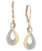 Diamond Infinity Drop Earrings In 10k Gold (1/5 Ct. T.w.)