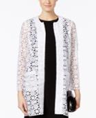 Alfani Prima Long Open-front Lace Blazer, Only At Macy's