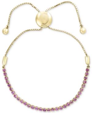 Effy Pink Sapphire Slider Bracelet (1-1/2 Ct. T.w.) In 14k Gold