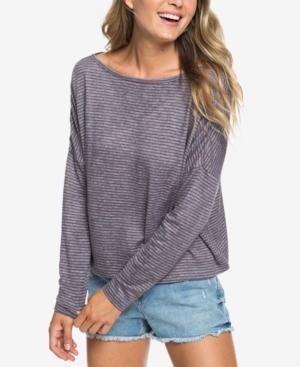 Roxy Your Time Knit Striped Faux-crossover Top