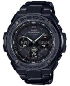 G-shock Men's Solar Analog-digital G-steel Black Resin Strap Watch 52x59mm Gsts110bd-1b