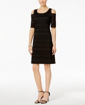 Nine West Knit Cold-shoulder Sheath Dress