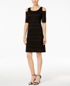 Nine West Knit Cold-shoulder Sheath Dress