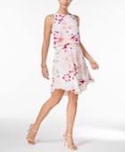 Ivanka Trump Floral-print Tiered Popover Dress
