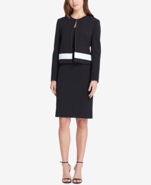 Tahari Asl Colorblocked Dress Suit