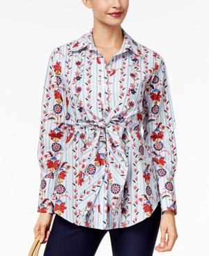 Ny Collection Tie-front Top