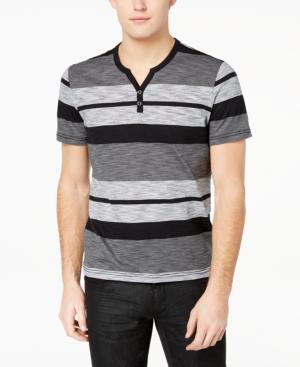 I.n.c. Striped Henley T-shirt, Created For Macy's