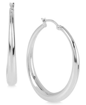 Touch Of Silver Sterling Silver Hoop Earrings