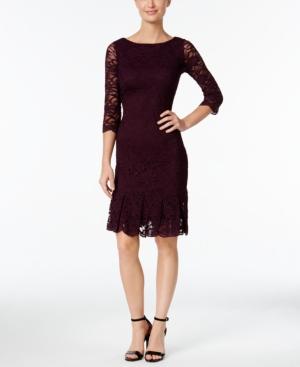 Calvin Klein Lace Pleated Sheath Dress