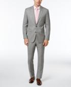 Vince Camuto Men's Slim-fit Stretch Performance Light Gray Sharkskin Suit