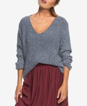 Roxy Juniors' Ribbed V-neck Sweater
