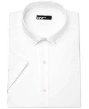 Bar Iii Men's Slim-fit White Oxford Short-sleeve Dress Shirt, Only At Macy's
