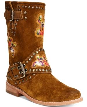Frye Women's Nat Flower Engineer Boots Women's Shoes
