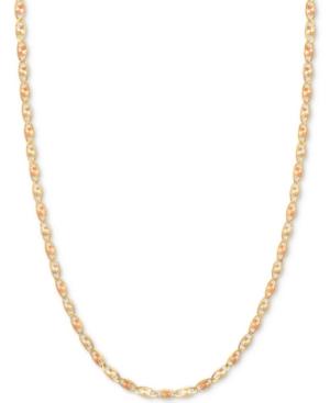 20 Tri-color Valentina Chain In 14k Gold, White Gold And Rose Gold