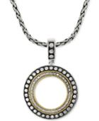 Effy Diamond Circle Pendant Necklace (1/6 Ct. T.w.) In 18k Gold And Sterling Silver