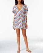 Bar Iii Printed Empire-waist Cover Up, Only At Macy's Women's Swimsuit