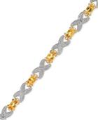 Victoria Townsend 18k Gold Over Sterling Silver Citrine (2-9/10 Ct. T.w.) And Diamond Accent Xo Bracelet