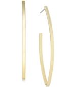 Inc International Concepts Open V-shaped Gold-tone Plated Hoop Earrings, Created For Macy's