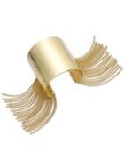 Thalia Sodi Gold-tone Hammered Fringe Cuff Bracelet