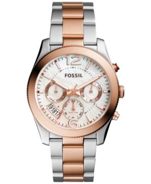 Fossil Women's Perfect Boyfriend Two-tone Stainless Steel Bracelet Watch 39mm Es4135