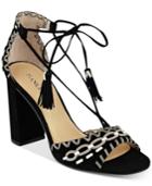 Ivanka Trump Karita Lace-up Block-heel Sandals Women's Shoes