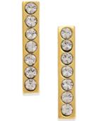 Kate Spade New York 14k Gold-plated Dainty Sparklers Crystal Bar Stud Earrings