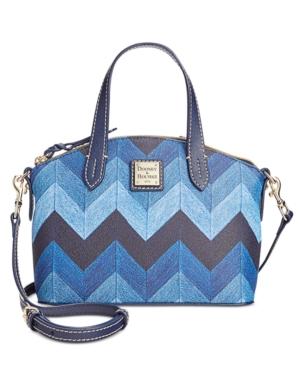 Dooney & Bourke Denim Chevron Ruby Satchel