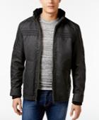 X-ray Men's Coated Full-zip Hooded Jacket