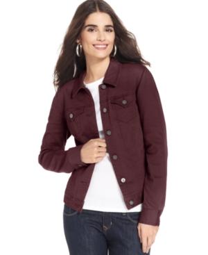 Style & Co. Jacket, Colored Denim Jean Jacket