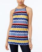 Vince Camuto Striped Halter Tank Top